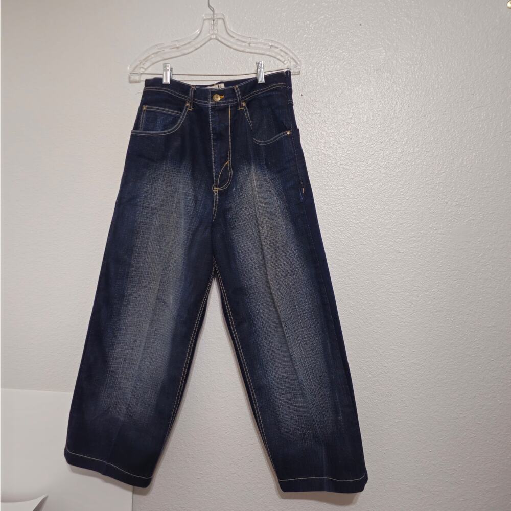 Y2k Baggy Mens Jeans  Godby Dark wash 32x26